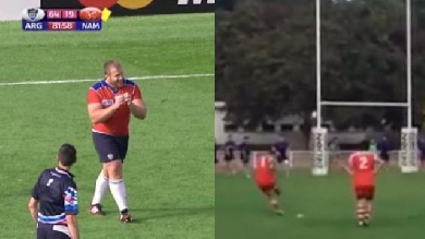 VIDEO. Insolite - Coupe du monde : Duel de piliers buteurs dans le JT du Rugbynistère
