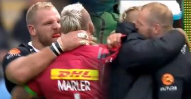VIDEO. Premiership - James Haskell et Joe Marler tentent de s'étrangler puis se font des câlins
