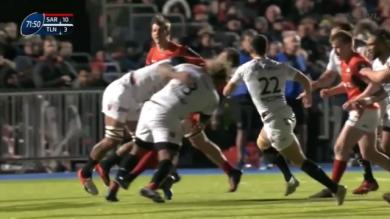 VIDEO. Champions Cup - Toulon. Le caramel terrible de Mathieu Bastareaud sur Alex Lozowski