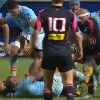 Dan Leo marche sur le visage de Sempéré | Rugby Dan Leo marche sur le visage de Sempéré