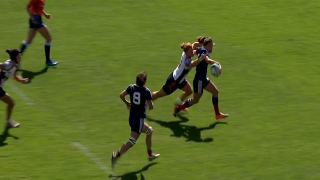 VIDEO. France 7 féminines. La belle passe dans le dos de Fanny Horta pour l'essai de Chloé Pelle