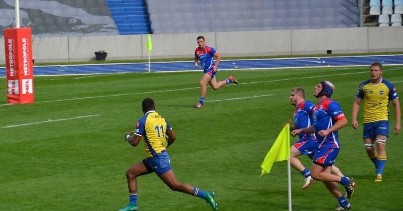 Début de saison fracassant pour Jeannick Ouassiero, auteur de six essais en trois matchs avec l'OMR. Crédit photo : Les Ch'tis Diables.