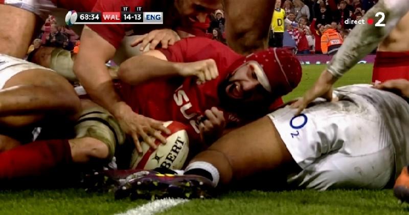 6 Nations - La joie de Cory Hill lors du premier essai du Pays de Galles contre l'Angleterre.
