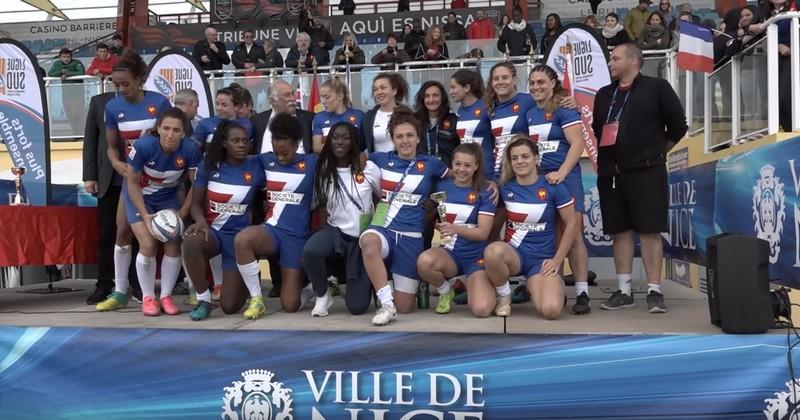 France 7 Féminines - Le groupe pour le Kitakyushu 7s avec Drouin et Trémoulière