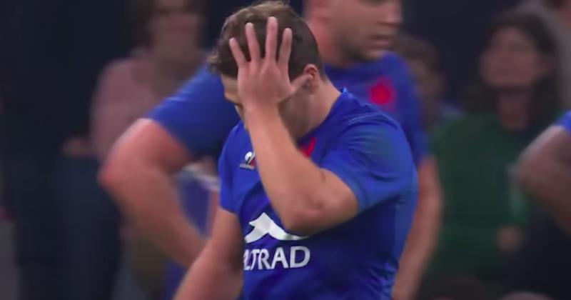 XV de France. Était-ce le premier carton de la carrière d'Antoine Dupont ?