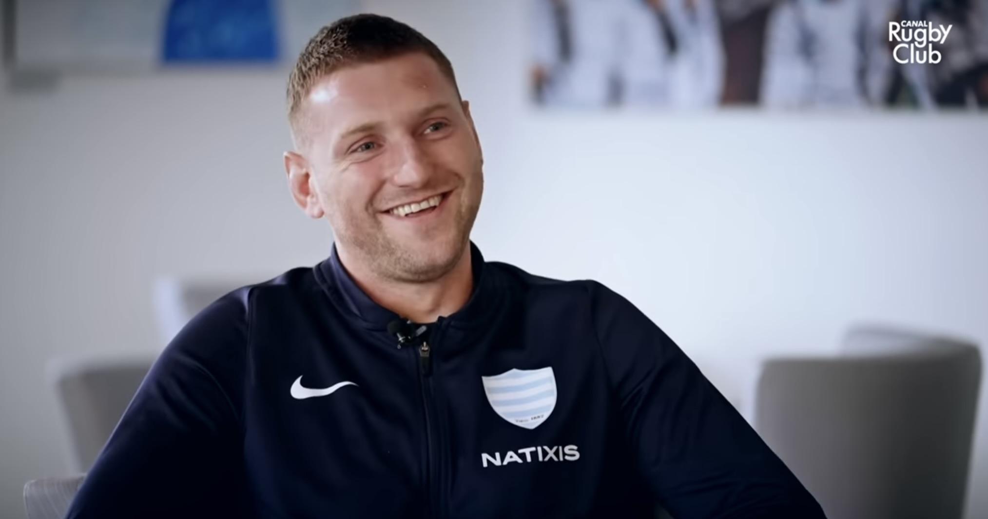 Finn Russell approuve visiblement l'arrivée d'Owen Farrell la saison prochaine en Top 14. Crédit photo (Canal + Sport)