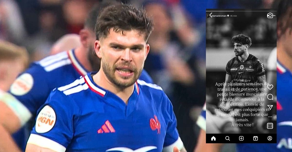 Pas de Ntamack pour Cardiff. Jalibert a désormais une fenêtre idéale pour confirmer après son récital face à l’Irlande. Crédit image : Screenshot France 2