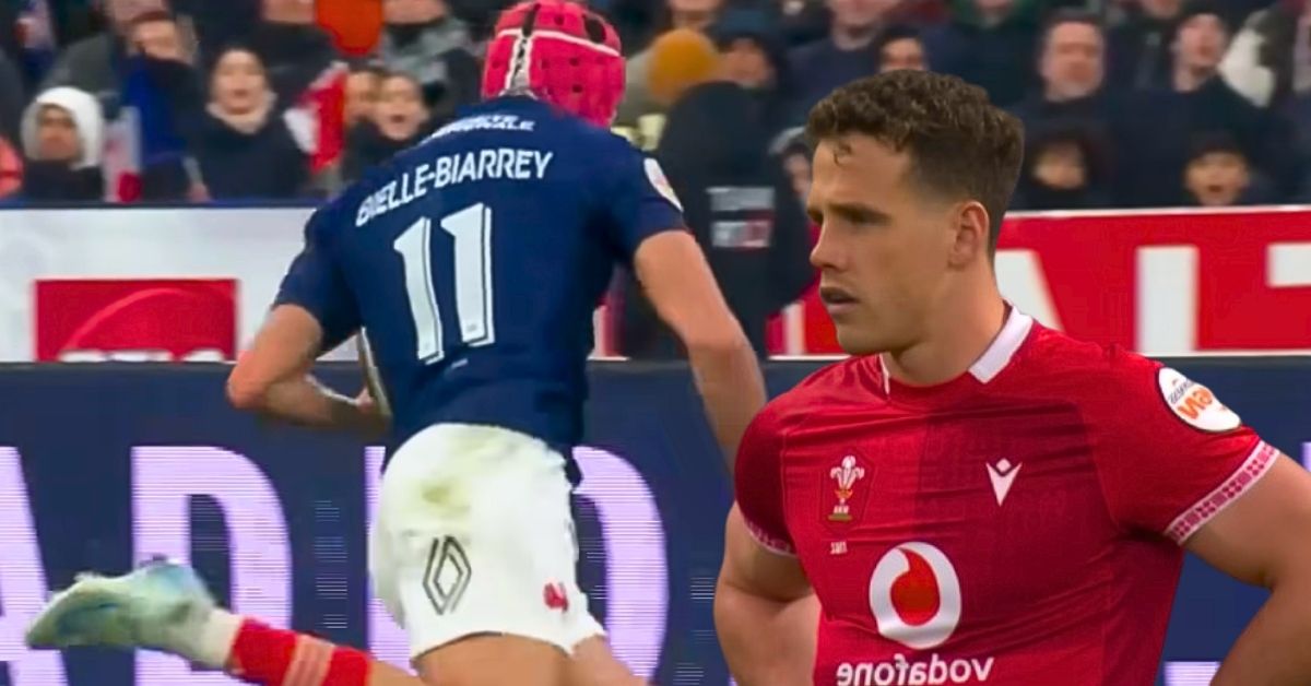 Face aux cannes d’Arundell, les Gallois n’ont rien pu faire… Quid de celles de Louis Bielle-Biarrey ? ©TF1/Six Nations