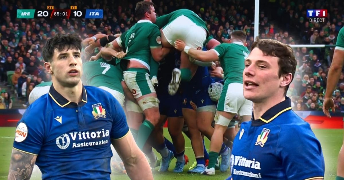 Battue mais loin d’être dominée, l’Italie arrive à Lille avec des certitudes et des ambitions face aux Bleus. Crédit image : Screenshot TF1