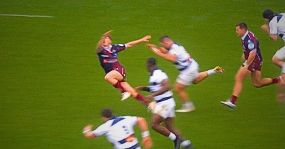 À 3 mètres de l’en-but, l’Angleterre n’a rien eu. À 22 mètres, Bordeaux a pris 7 points. Explications. Crédit image : Screenshot Canal +