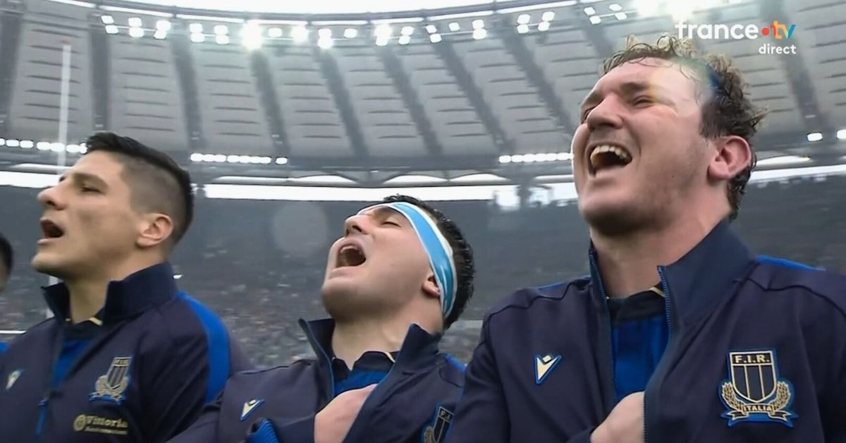 Face au favori du Tournoi, l’Italie affiche un XV structuré et agressif. Lille s’annonce intense. Crédit image : Screenshot France 2