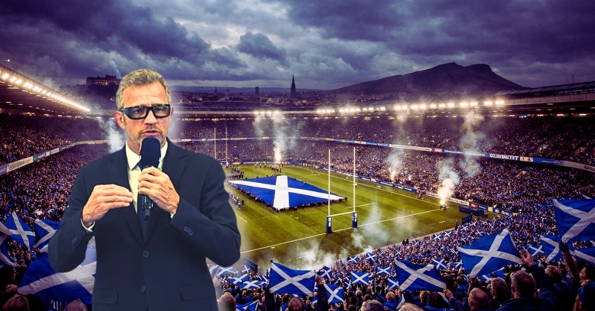 Entre ambiance volcanique, ligne de trois-quarts redoutable et rêve de titre écossais, Fabien Galthié annonce la couleur avant le déplacement du XV de France à Murrayfield. Crédit : FFR/OPEN IA