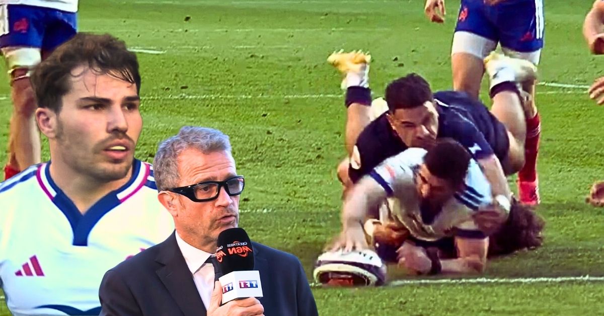 Une défaite spectaculaire, mais pas anodine. À Murrayfield, les Bleus ont encaissé 50 points face à une Écosse brillante. Crédit image : Screenshot TF1