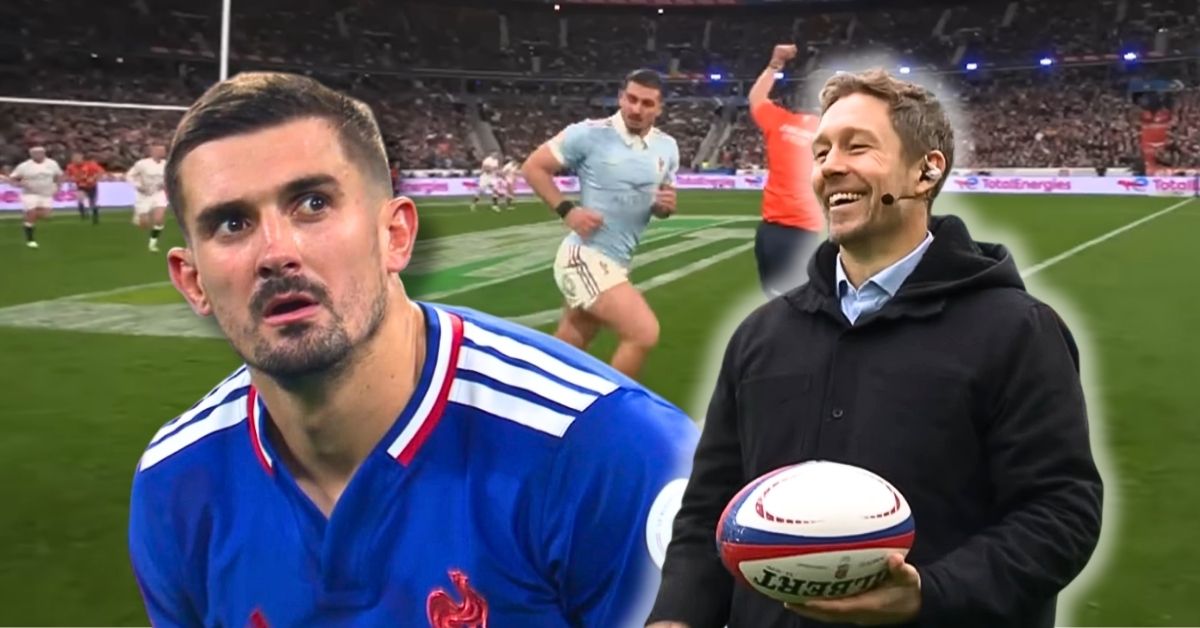 Après la rencontre opposant le XV de France et l’Angleterre, Thomas Ramos a brièvement échangé avec Sir Jonny Wilkinson, buteur de légende.