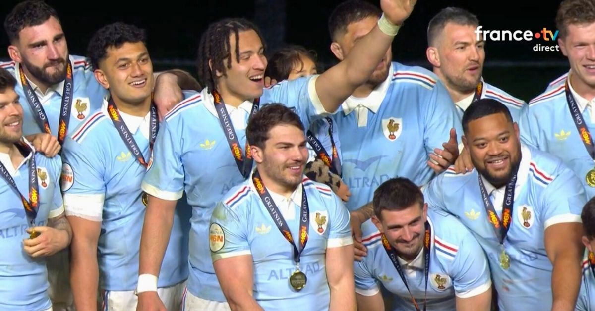 Champion, mais lucide. Galthié sort ses données après le titre dans le 6 Nations.Crédit image : Screenshot France 2