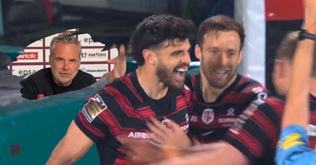 Romain Ntamack faisait son retour avec le Stade Toulousain en TOP 14. Crédit image : Screenshot Canal +