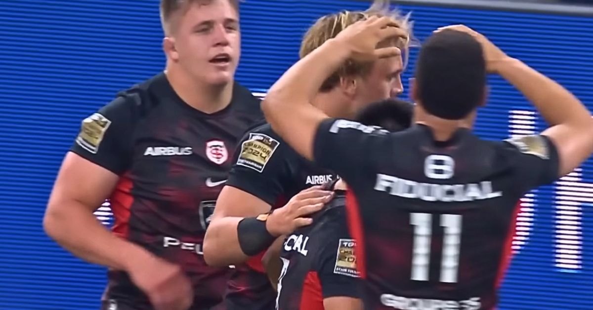 En 2025, Toulouse avait passé ses nerfs sur Toulon en TOP 14. Crédit image : Screenshot Youtube Canal +