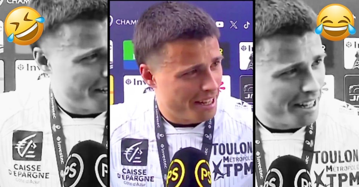 Toute la bonhommie et la légèreté qui caractérisent la fusée Gaël Dréan. Screenshot : Investec Champions Cup