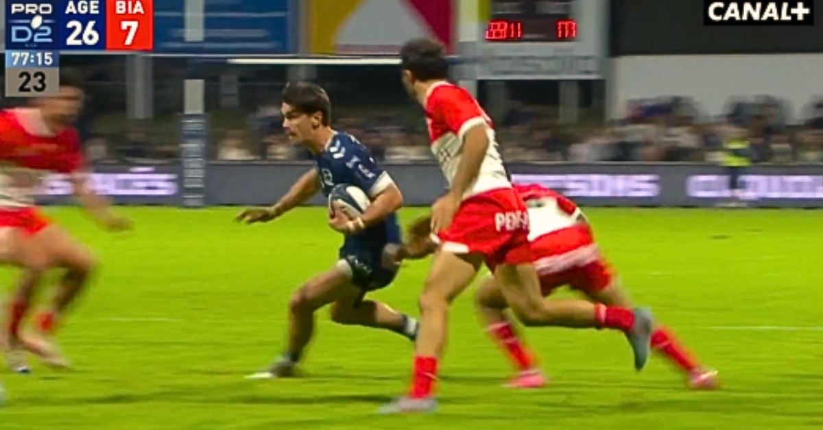 Et de 15 essais cette saison pour Lucas Martins. Screenshot : Canal Plus