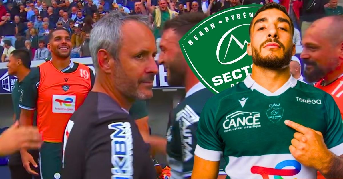 Sacha Zegueur prolonge jusqu'en 2030 avec Pau. ©Canal+ et Section Paloise