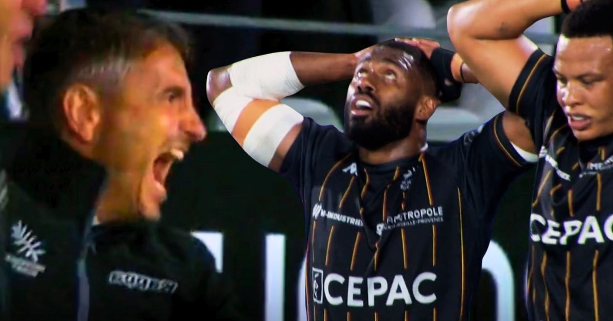 Zéro point marqué en première période, 34 en seconde, et une victoire sur le leader. Provence Rugby vient de vivre une soirée qui restera longtemps dans les mémoires. Crédit image : Canal +