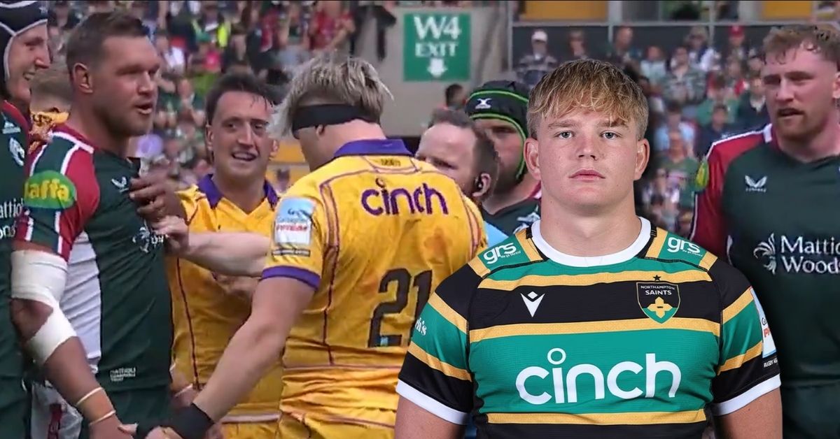 En outre-Manche, le crédit accordé à Henry Pollock semble peu à peu s’effriter alors que le jeune prodige anglais continue ses frasques. (PREM Rugby / Northampton Saints)
