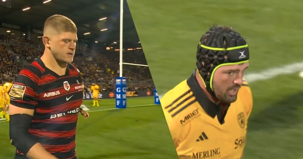 Jack Willis a tout tenté mais Grégory Alldritt a été trop fort pour Toulouse. © Screenshot Canal+Sport