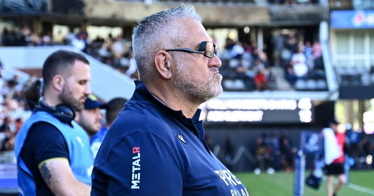  Christophe Urios prend toujours du plaisir à s'exprimer dans la presse et ça fait souvent des étincelles.©INPHO/Steve Haag Sports/Darren Stewart(EPCR)