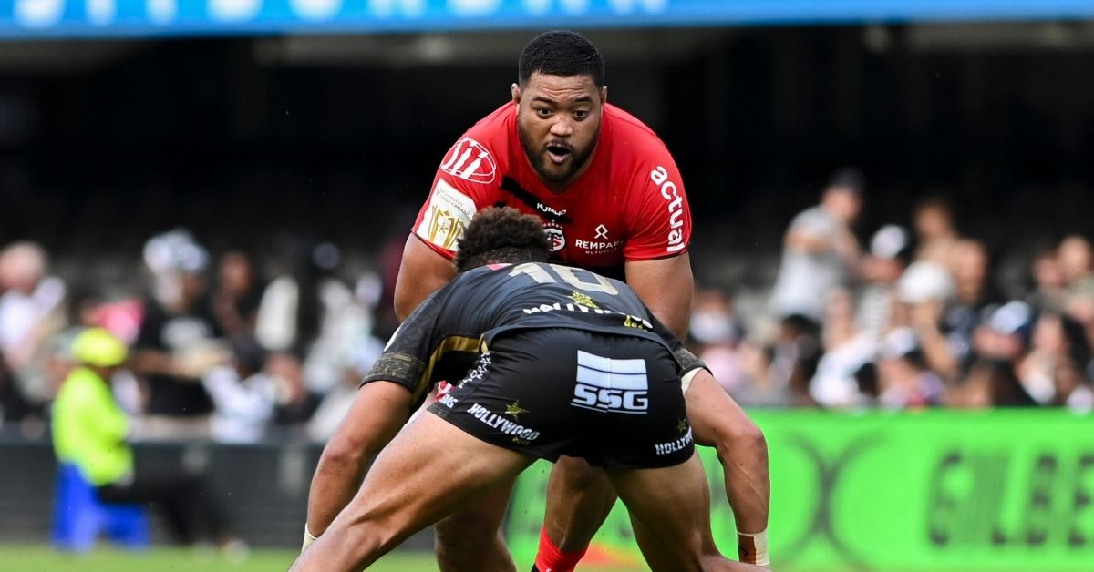 Rodrigue Neti continue avec Toulouse. Le pilier gauche, arrivé très jeune au club, prolonge son bail jusqu’en 2029. Crédit : EPCR ©INPHO/Steve Haag Sports/Darren Stewart
