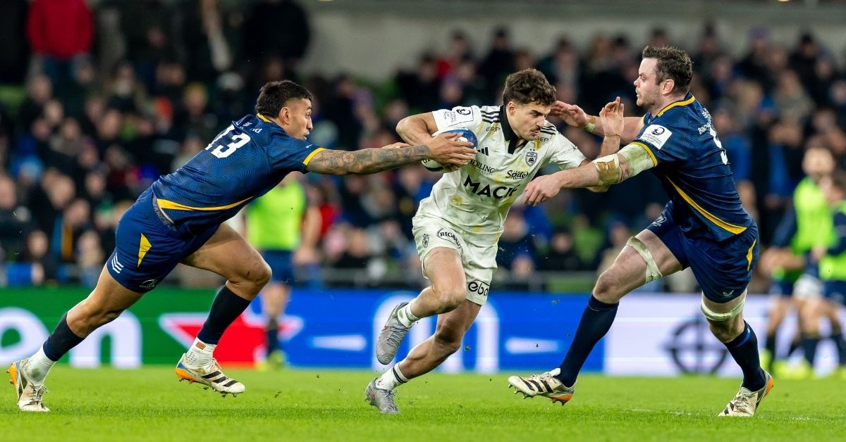Avant La Rochelle-Paris, une stat saute aux yeux : Niniashvili est partout, sauf forcément dans l’en-but. Crédit : EPCR ©INPHO/Morgan Treacy
