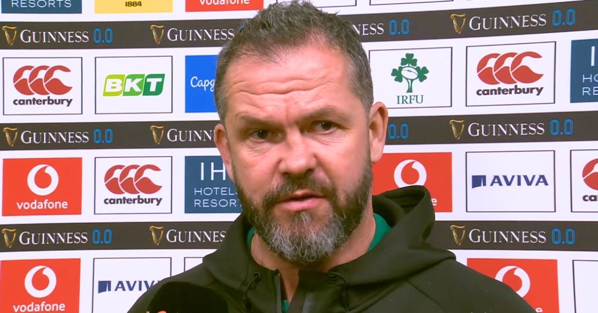 Andy Farrell sera encore là en 2031. L’Irlande choisit la stabilité pour traverser le creux et préparer la prochaine génération. Crédit image : Screenshot Youtube ITV Sport