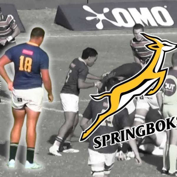 Mi-humain, mi-Hummer : à 18 ans, ce titan de 2,06 m et 140 kg fait rêver les Springboks