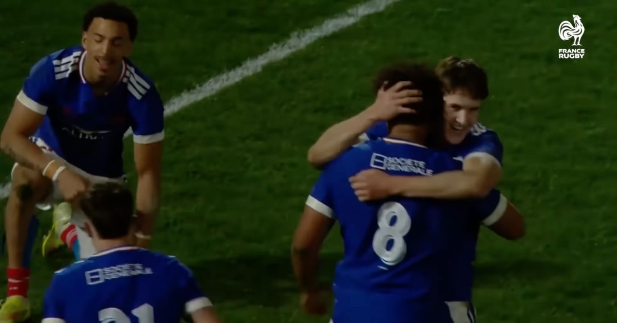 La France victorieuse du Tournoi des 6 Nations des moins de 20 ans 2026. Screenshot : France Rugby