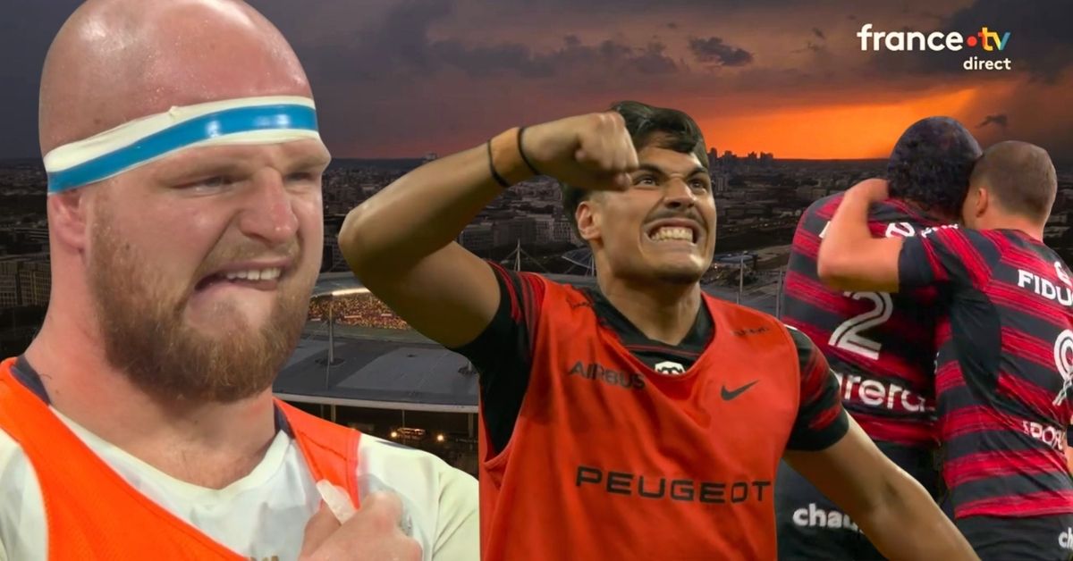 Toulouse continue d’écraser le rugby français : vainqueur de Montpellier, le Stade décroche un 4e titre de rang et écrit l’histoire. Crédit image : Screenshot France 2