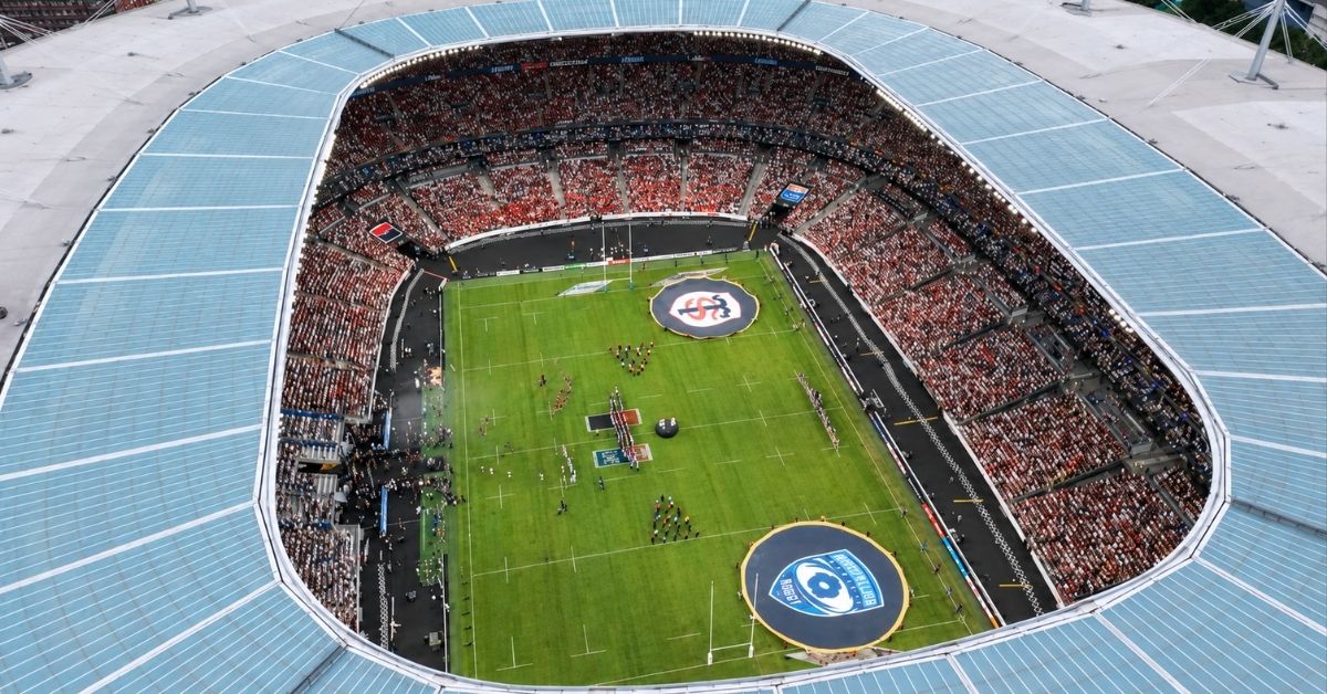Le Stade de France acceuille la finale de Top 14 depuis 1998, à l'exception de 2016 et 2024 à cause de l'Euro de Foot et les Jeux Olympiques de Paris 2024. Screenshot : Canal +