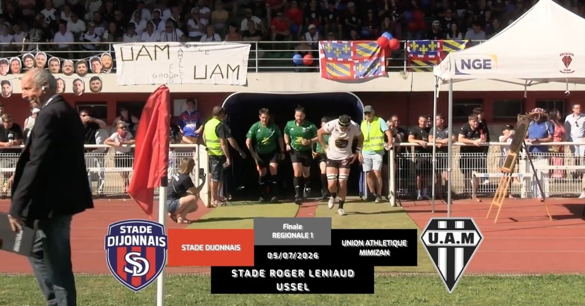 La finale de Régionale s'est déroulée à Ussel, en Corrèze, dans un stade bien garni. Screenshot : Youtube - Une saison en ovale