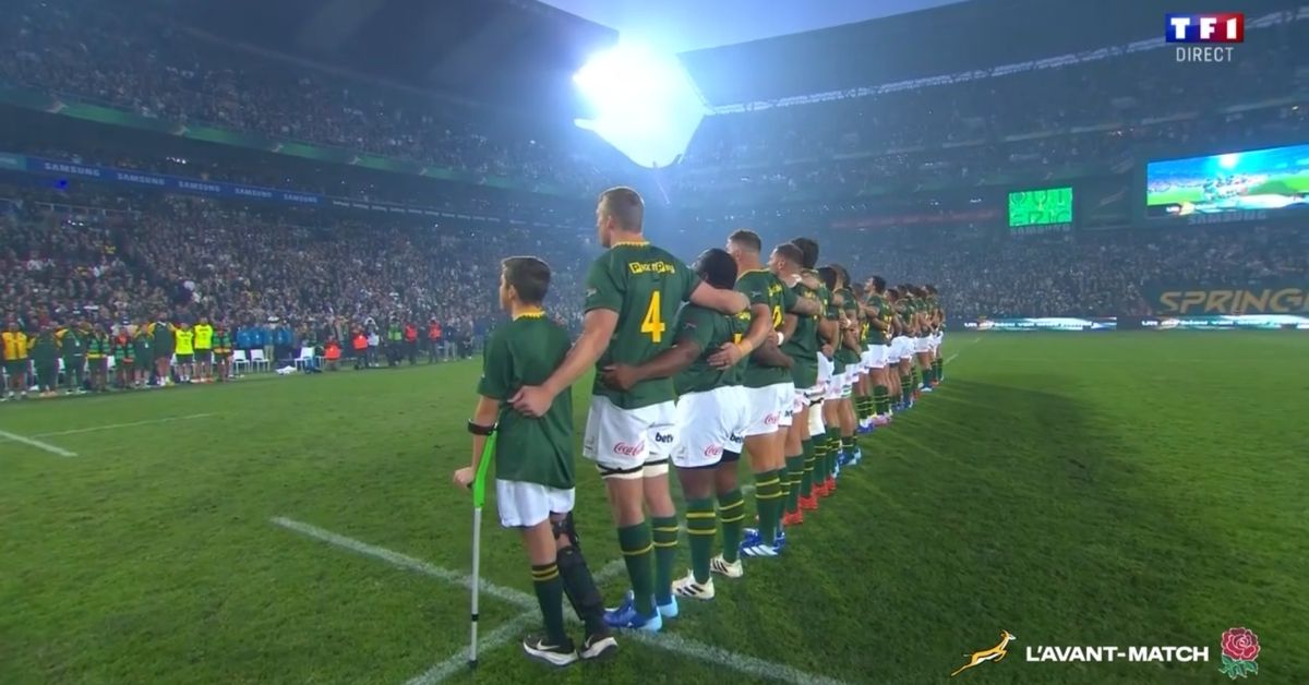 Après leur victoire face aux Anglais, les Springboks ont décidé de faire tourner une grande partie de son équipe face à l'Écosse. Screenshot: TF1