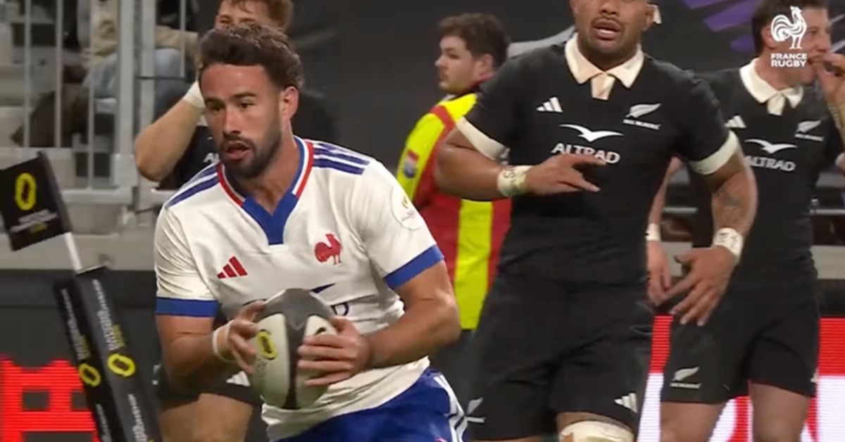 Antoine Hastoy potentiellement aligné à l'arrière face à l'Australie. Screenshot : Youtube - France Rugby