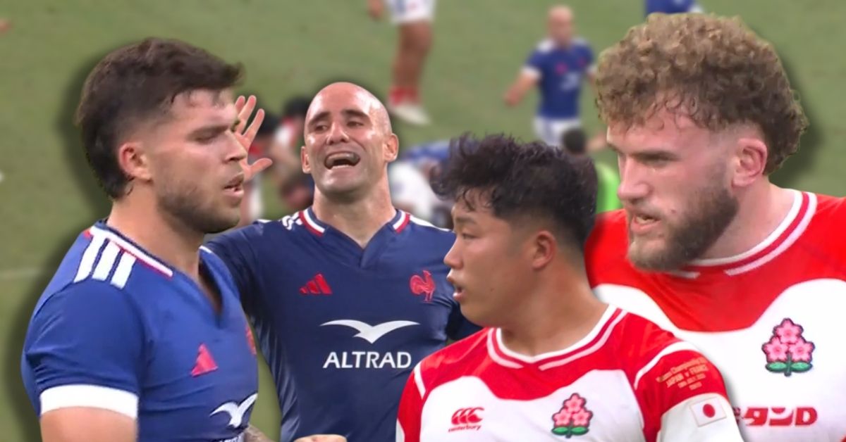 À Tokyo, le XV de France s’est offert une large victoire face au Japon grâce à une écrasante domination du pack tricolore, ce samedi 18 juillet. (TF1)