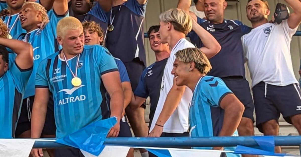 Sandro Gabunia et Souheib Benabdelkader lors de la finale Crabos avec Montpellier. ©Nathan Heuillet