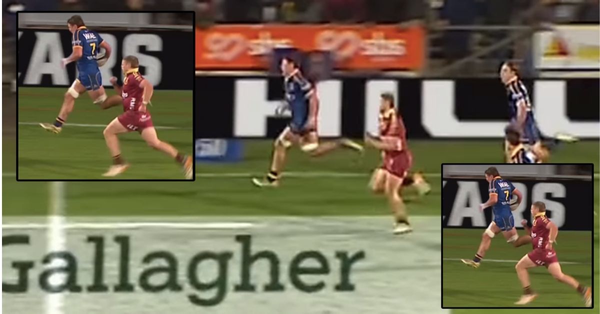  Lucas Casey va vite. Screenshot : @Super Rugby 