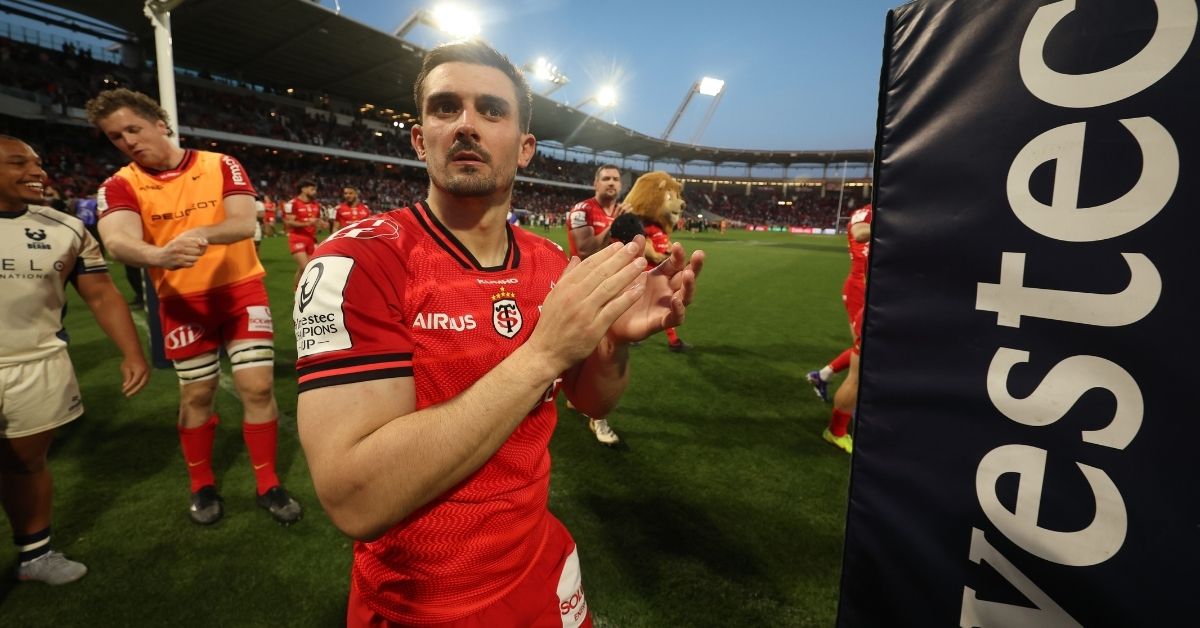 Thomas Ramos au Racing 92, c’est officiel. L’arrière du XV de France quittera Toulouse en 2027, après une dernière saison que les deux parties veulent réussir. ©INPHO/Billy Stickland