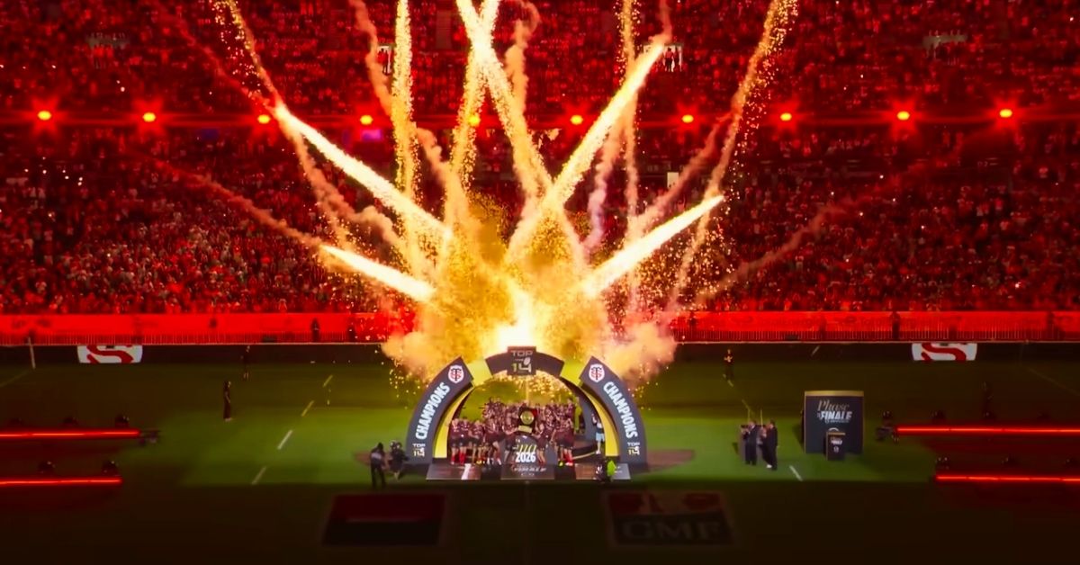 Toulouse peut réussir en 2027 un quintuplé jamais vu dans le rugby français. Un exploit immense, mais encore loin des records établis dans les autres sports collectifs. Crédit : Youtube TOP 14