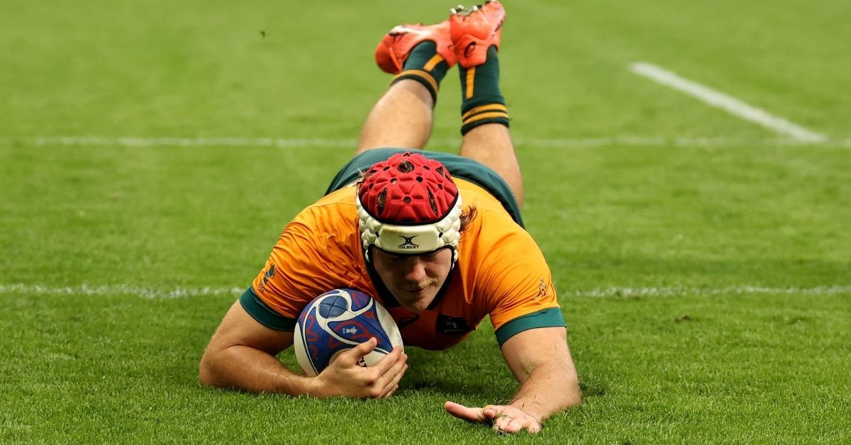 Le Japon est passé à trois points d’un succès historique. Il a pourtant joué vingt minutes en supériorité après le rouge reçu par Miles Amatosero. (Photo par Julian Finney - World Rugby