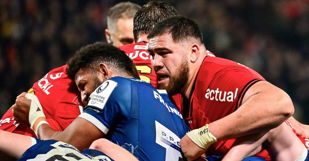 Face aux départs de Baille, Aldegheri et Ramos, le Stade Toulousain est en bonne voie pour prolonger deux de ses cadres : Anthony Jelonch et Emmanuel Meafou. - ©INPHO/Federico Pestellini (EPCR)