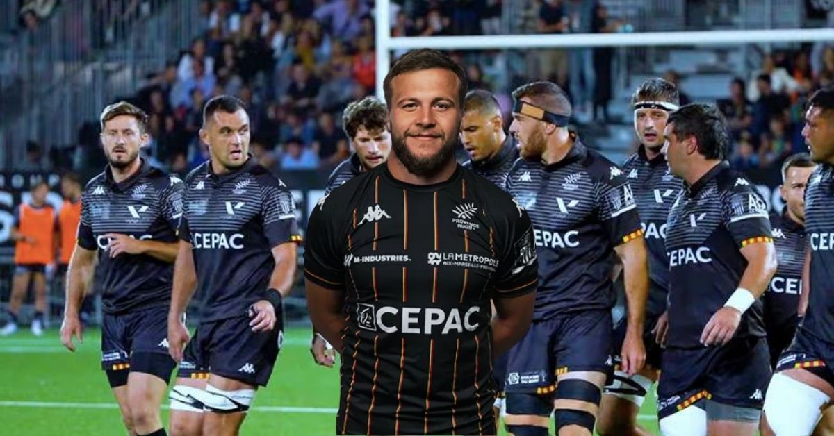 Joseph Laget débute une nouvelle vie. Screenshot : Provence Rugby