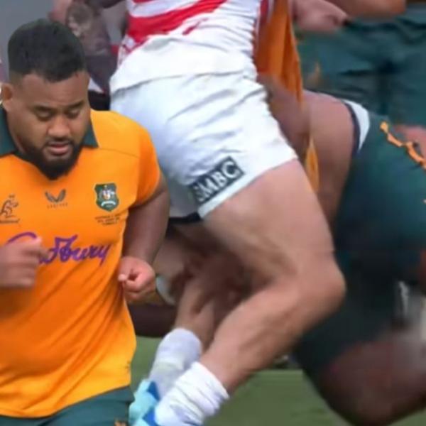 VIDÉO. Depuis son arrivée au Racing 92, Taniela Tupou semble libéré : le pilier australien signe un doublé et régale même au pied face au Japon