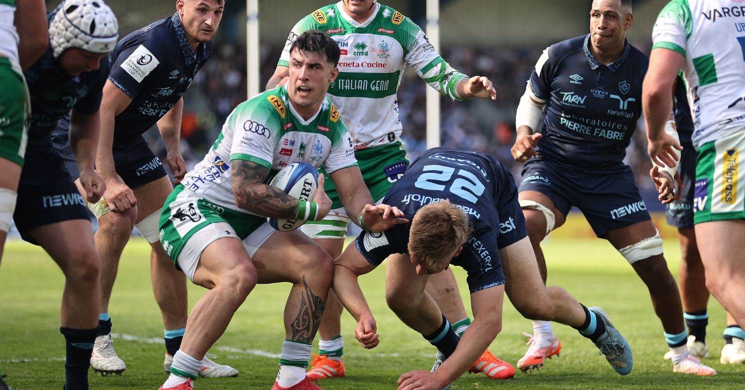 Depuis 2020, Menoncello n’a jamais dépassé 12 matchs d’URC sur une saison. À Toulouse, le phénomène italien pourrait-il connaître une utilisation à la Dupont ? ©INPHO/Bryan Keane