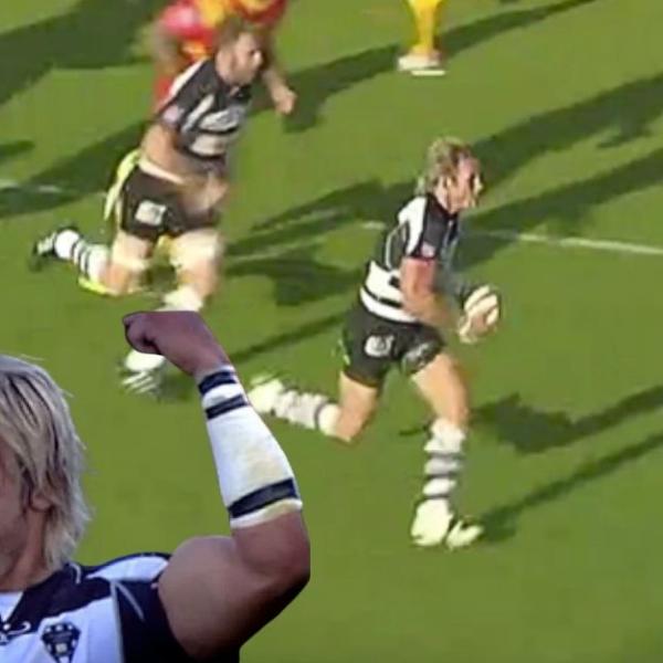 VIDEO. Vous vous souvenez quand 'gros bibis' Gerhard Vosloo mystifiait l'USAP sur 80m pour un essai légendaire du Top 14 ? 
