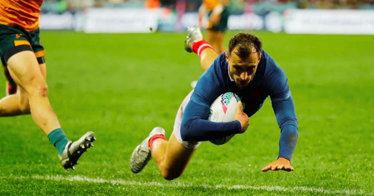 France 7 paie-t-elle ses longs voyages ? Une prépublication universitaire détecte chez les Bleus le plus fort recul statistique associé à la distance parcourue. Crédit: Mike Lee - KLC fotos for World Rugby